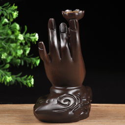 黑檀木蓮花佛手木雕熏香爐 匠心工藝與靈性之禮